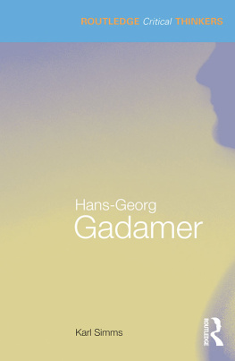 Gadamer Hans-Georg - Hans-Georg Gadamer