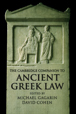 Gagarin Michael The Cambridge companion to ancient Greek law