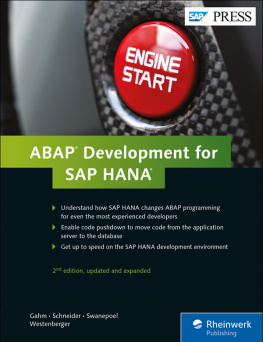 Gahm Hermann ABAP Development for SAP HANA