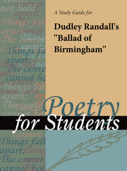 Gale - A Study Guide for Dudley Randalls Ballad of Birmingham