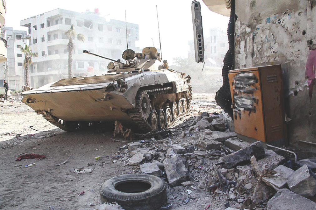 A Russian-supplied BMP-2 infantry fighting vehicle in Syria where its 30mm - photo 4