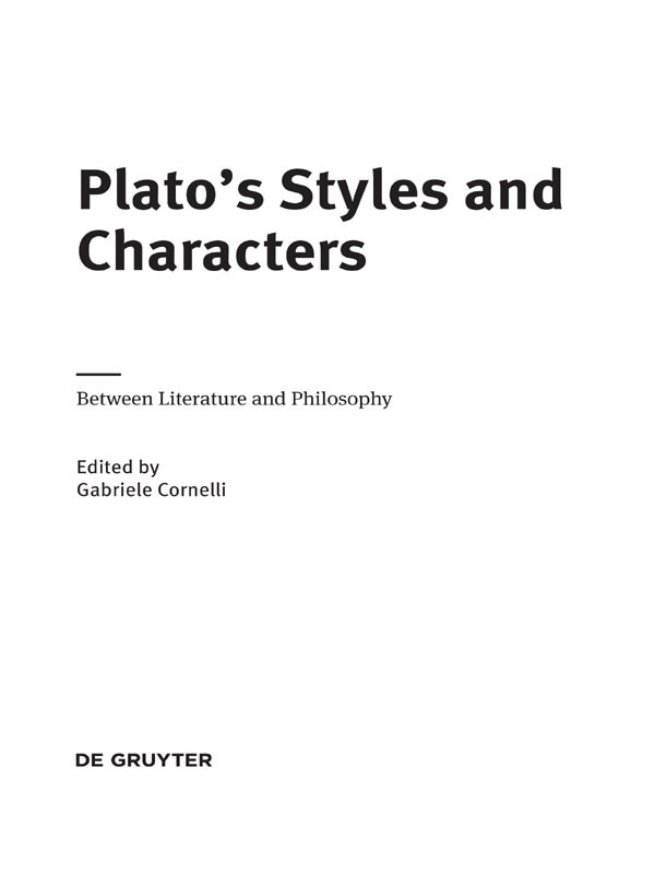 The publication of this book has been supported by the International Plato - photo 1