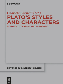 Gabriele Cornelli - Plato’s Styles and Characters