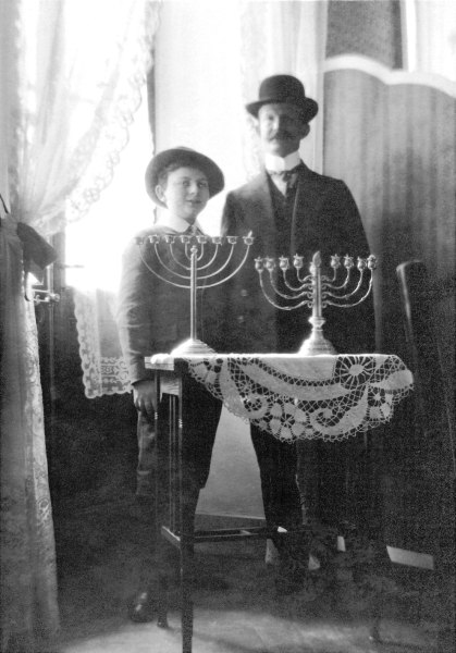 Thirteen-year-old Fromm and his father Naphtali Fromm celebrate Hanukkah - photo 4