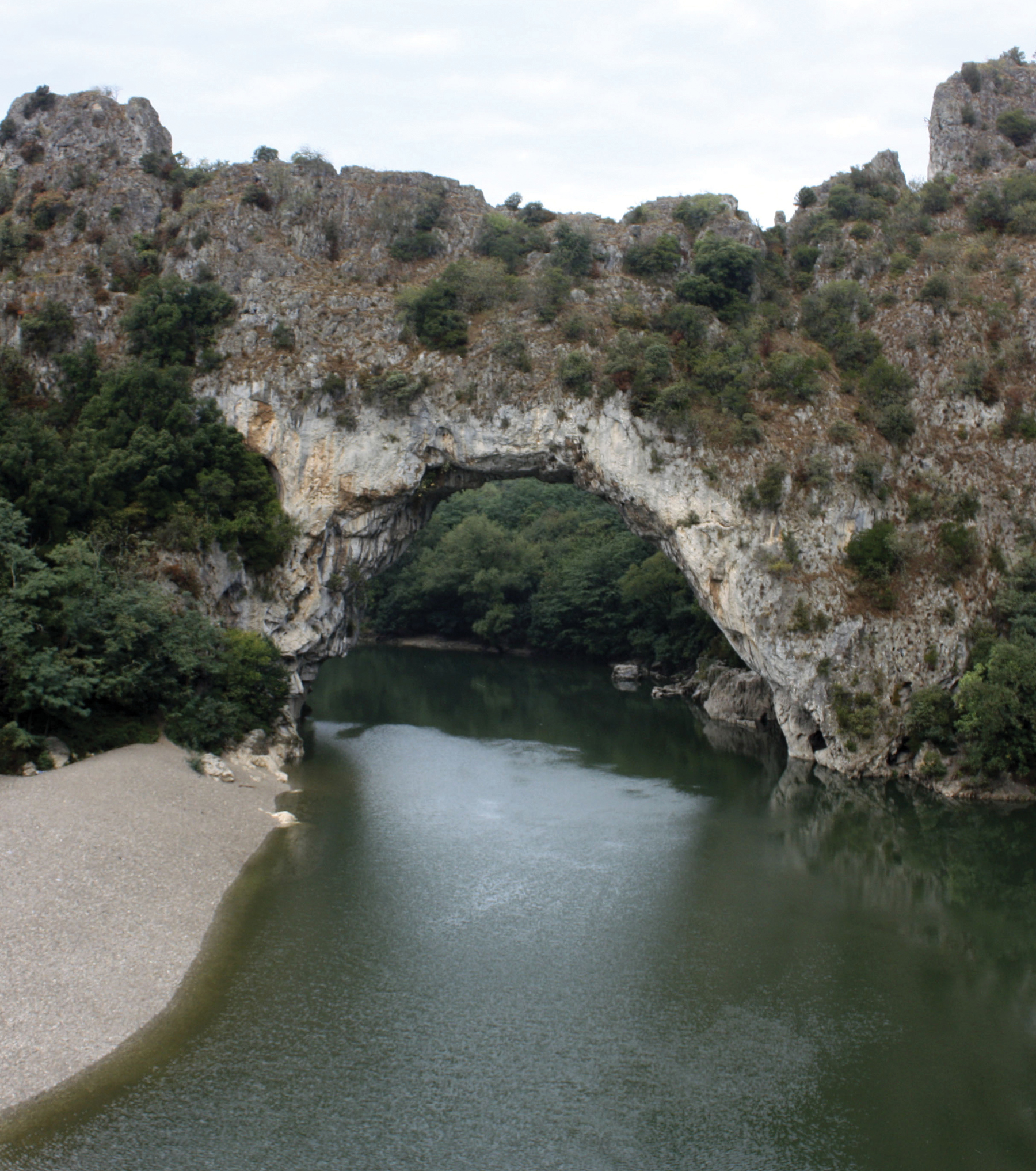 The Pont dArc is a large natural bridge in the Ardeche district of southern - photo 5