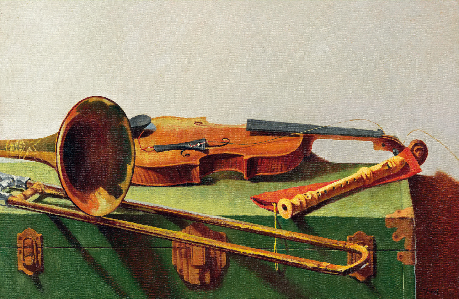 Musical Instruments 1999 oil on canvas 20 30 inches 508 763 cm private - photo 4