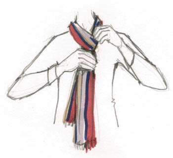 Tighten the scarf at the base of your neck to finish The Rosette - photo 19