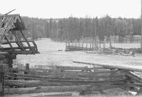 Cattle pens north of Lac la Hache along the route Alan Fry steered the family - photo 8