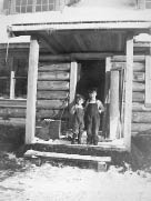 Brothers Alan and Roger Fry in front of the extension added to the original - photo 5