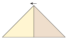 Sew the small red and cream triangles together to make 4 half-square triangle - photo 12