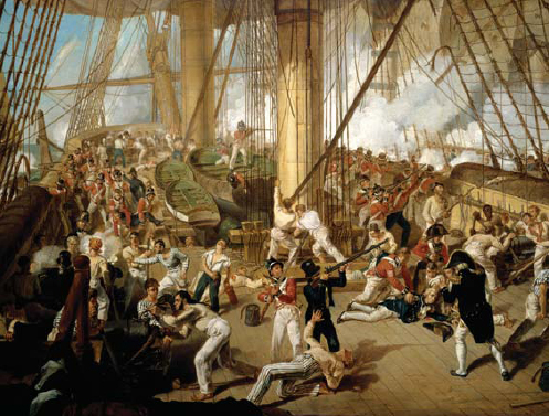 Nelson falls mortally wounded on the quarterdeck of the Victory at Trafalgar - photo 2