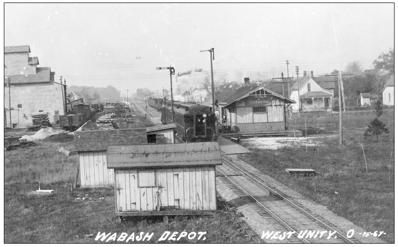 This early 1900 scene of the Wabash depot at West Unity shows many of the - photo 2