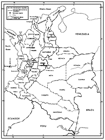 Map of Colombia from Howard I Blutstein and Thomas E Weil Area Handbook of - photo 2