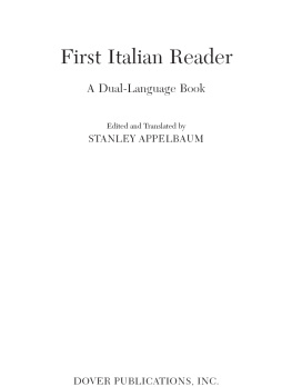 Appelbaum - First Italian reader: a dual-language book