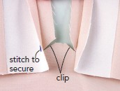 Slash diagonally on each side of center front starting from the end of - photo 23