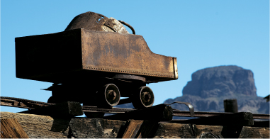 With Castle Dome as a backdrop this old ore car is a fitting memorial for a - photo 6