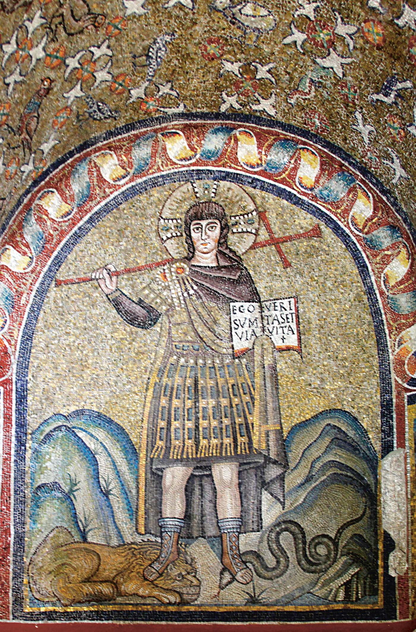 Christ Treading the Beasts mosaic in the Archbishops Chapel Ravenna Jos Luiz - photo 2