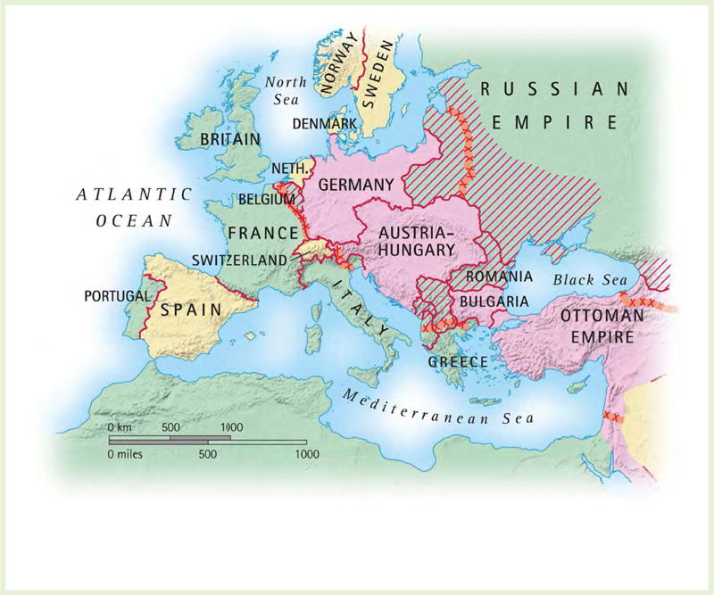 This map of Europe during World War I shows the Allies in green the Central - photo 4