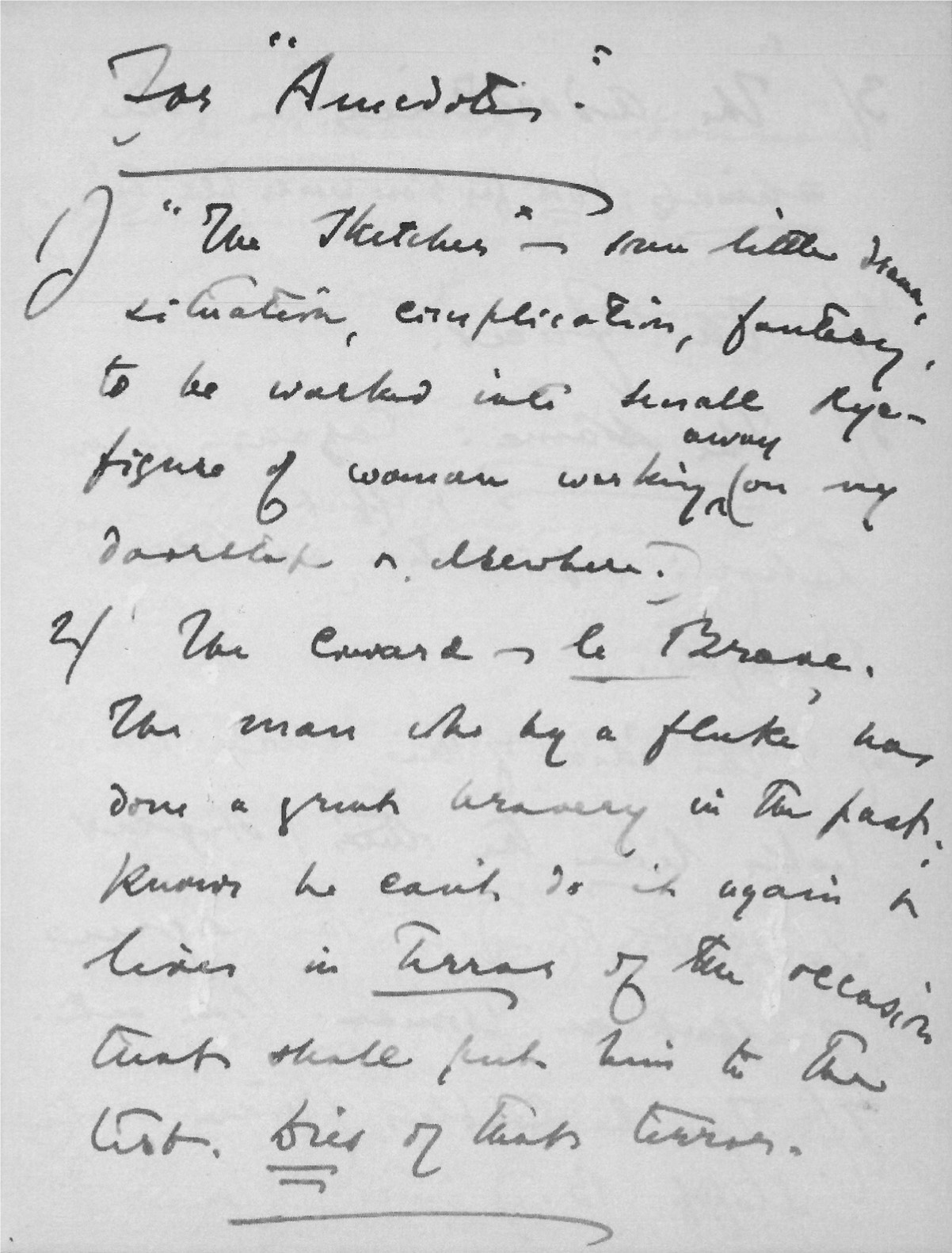 A page from Jamess Notebooks from 1899 showing two of Jamess ideas under the - photo 3