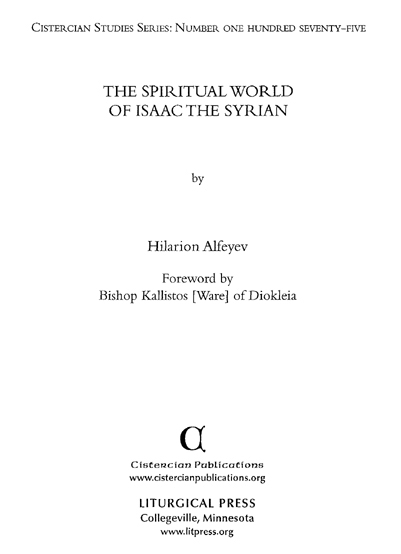A Cistercian Publications title published by Liturgical Press Cistercian - photo 1