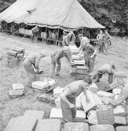 Troops stacking jerrycans July 1944 An excellent logistical and supply - photo 14