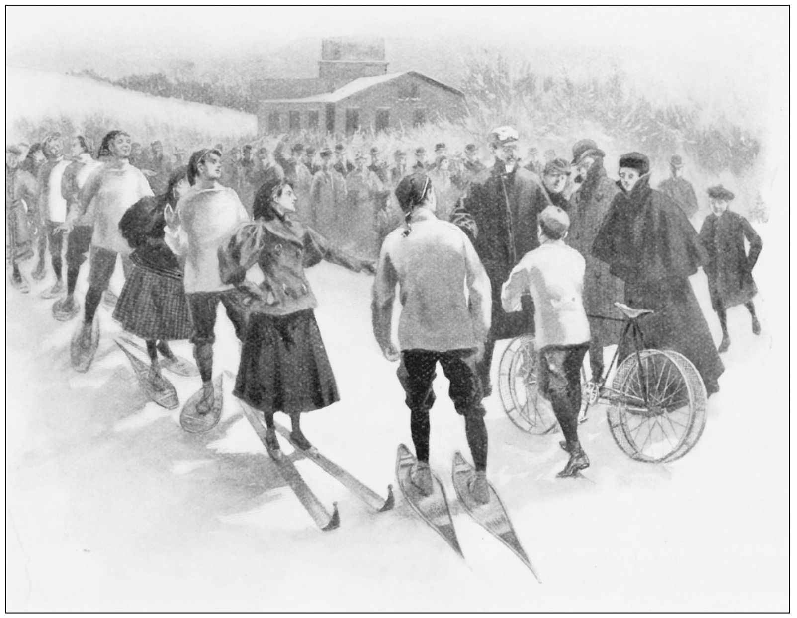 This drawing of a New Hampshire school race in 1886 is quite correct in - photo 5