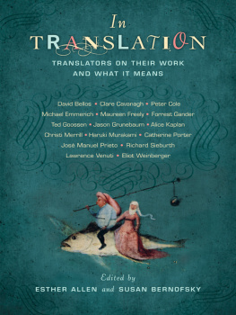 Allen In translation: translators on their work and what it means