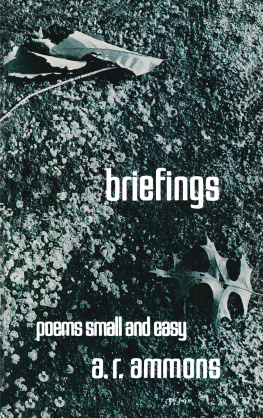 Ammons - Briefings Poems Small and Easy