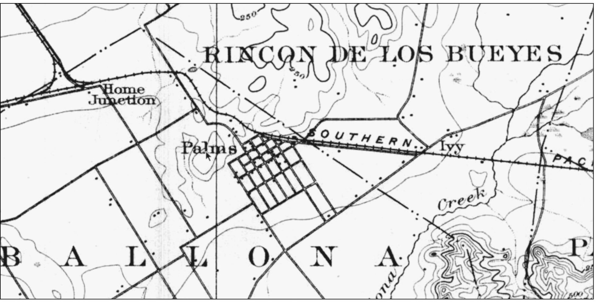 BUILDINGS AND A BIRTHDAY This 1896 map demonstrates how the Palms tract was - photo 3