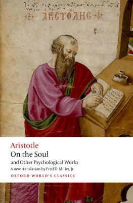 Aristotle (Author) On the Soul: and Other Psychological works