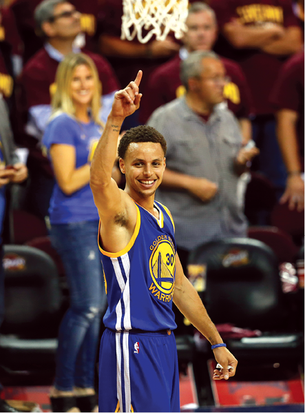 The regular season MVP Stephen Curry can crack a smile after helping the - photo 4