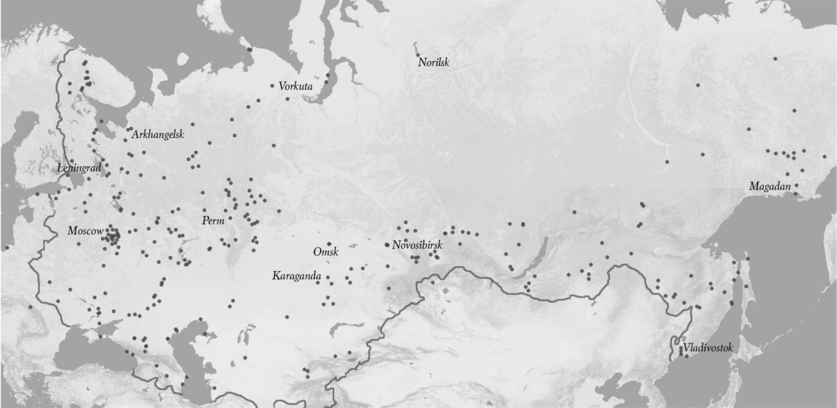 Locations of forced labor camps and colonies during the Stalin years This map - photo 1