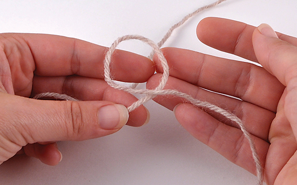 Make a single loop with the yarn Rotate the loop so its over the top of the - photo 4