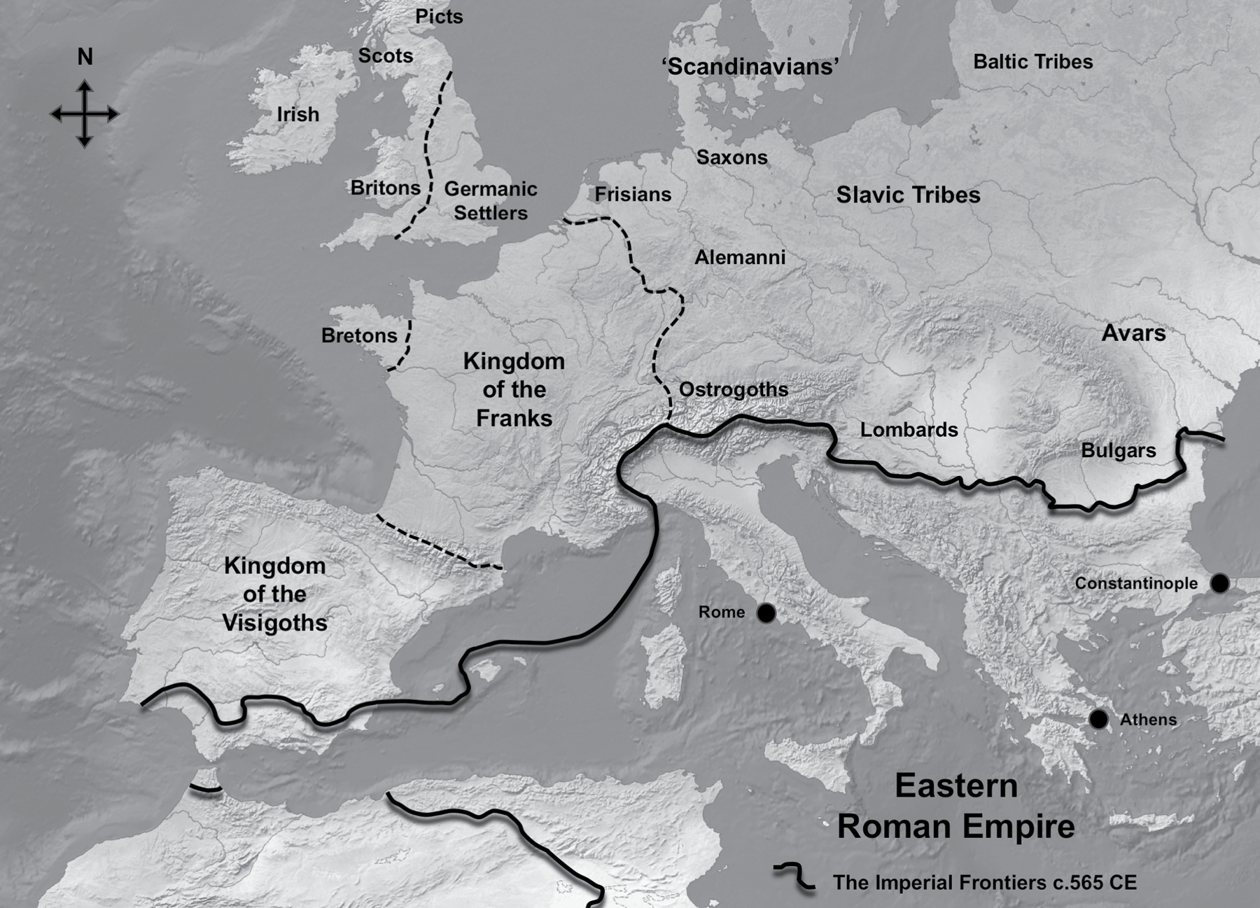 Map 1 Simplified political and ethnic geography of Europe c 565 CE showing - photo 1