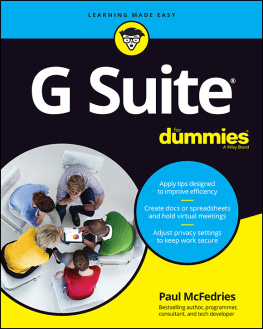 Paul McFedries G Suite For Dummies