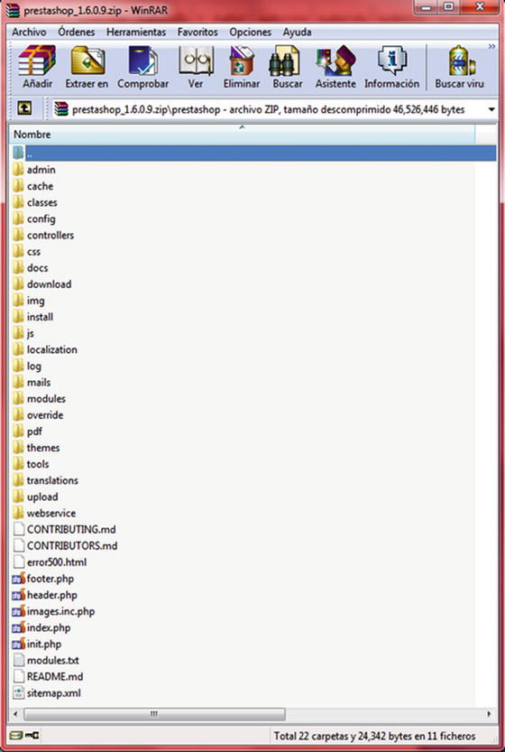 Figure 1-1 PrestaShop package in zip file Using an FTP client like - photo 1