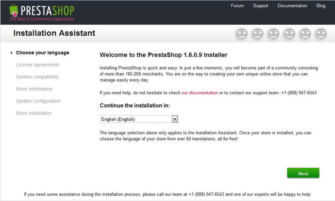 Figure 1-3 PrestaShop installation page Steps 14 are form pages requesting - photo 3