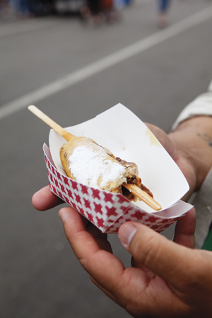 deep-fried Snickers on a stick Sticks Skewers Skewer it stab it stick - photo 9