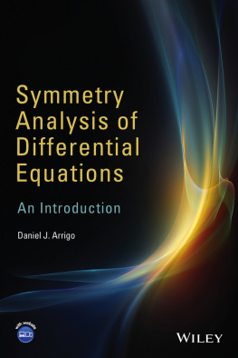 Arrigo - Symmetry Analysis of Differential Equations