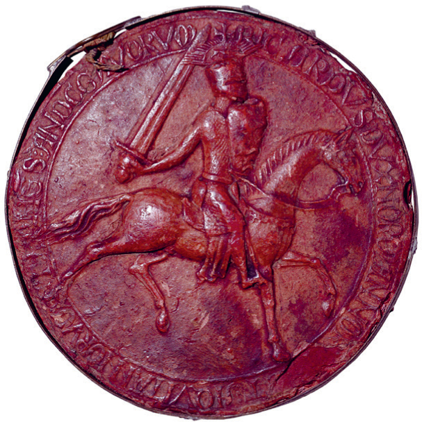 The reverse of Richards royal seal from 1198 depicting the Lionheart as he - photo 2