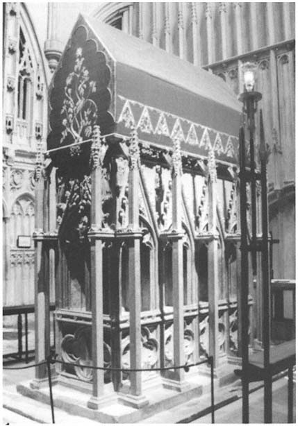 The shrine of St Alban in St Albans Abbey The substructure has been restored - photo 2