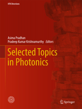 Asima Pradhan - Selected Topics in Photonics