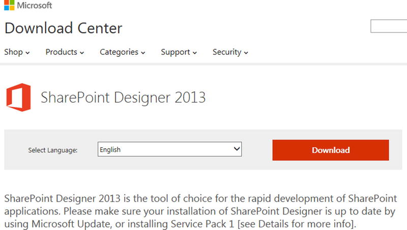 Figure 1-2 SharePoint Designer download page on the Microsoft site For now - photo 2