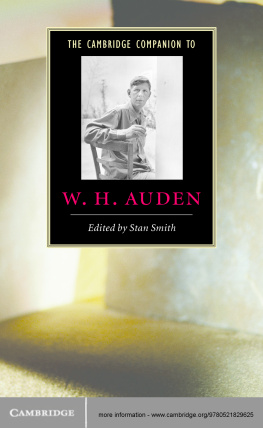 Auden Wystan Hugh - The Cambridge companion to W.H. Auden