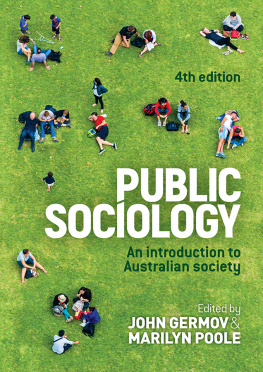 Germov John - Public sociology: an introduction to Australian society