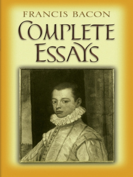 Bacon - Complete Essays