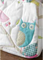 By quilting along the owls outline the motif looks charmingly fluffed - photo 4
