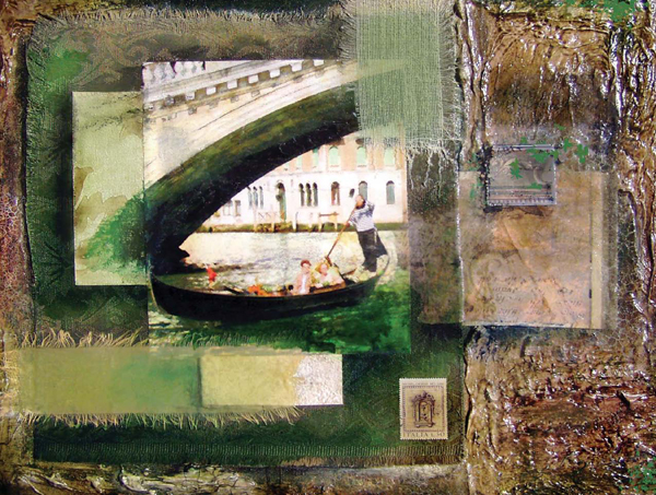 Venezia by Paula Acrylic paint and modeling paste inks fabric and an - photo 10