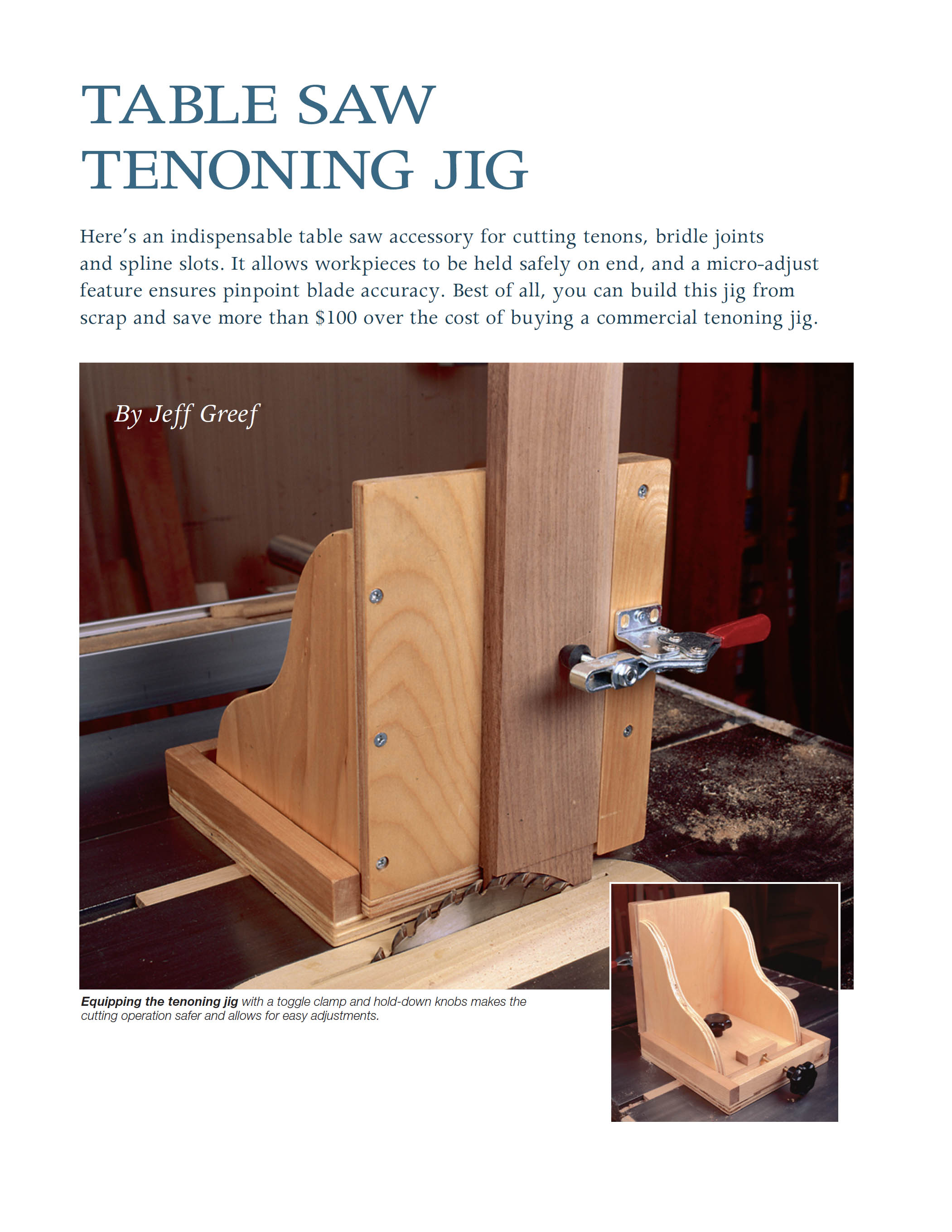 Jigs fixtures for the table saw router get the most from your tools with shop projects from woodworkings top experts - photo 23