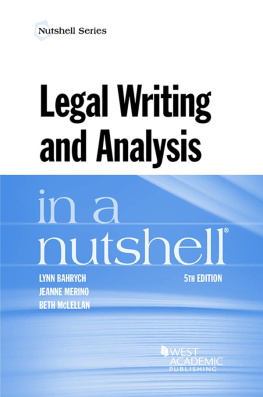 Bahrych Lynn - Legal Writing and Analysis in a Nutshell